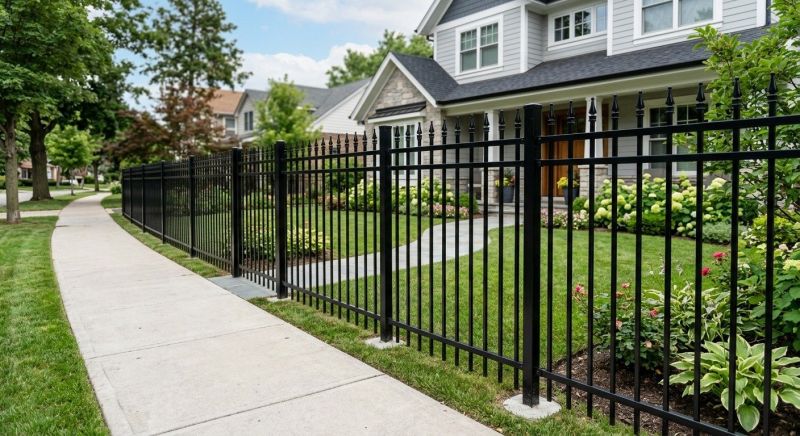 Black Metal Fence Installation in Alpharetta, GA