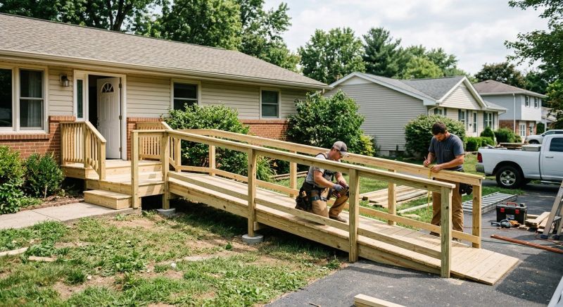 Hardwood Ramp Installation in Conroe, TX