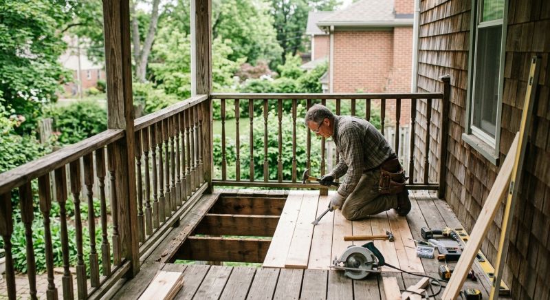 Veranda Post Repair in Redmond, WA